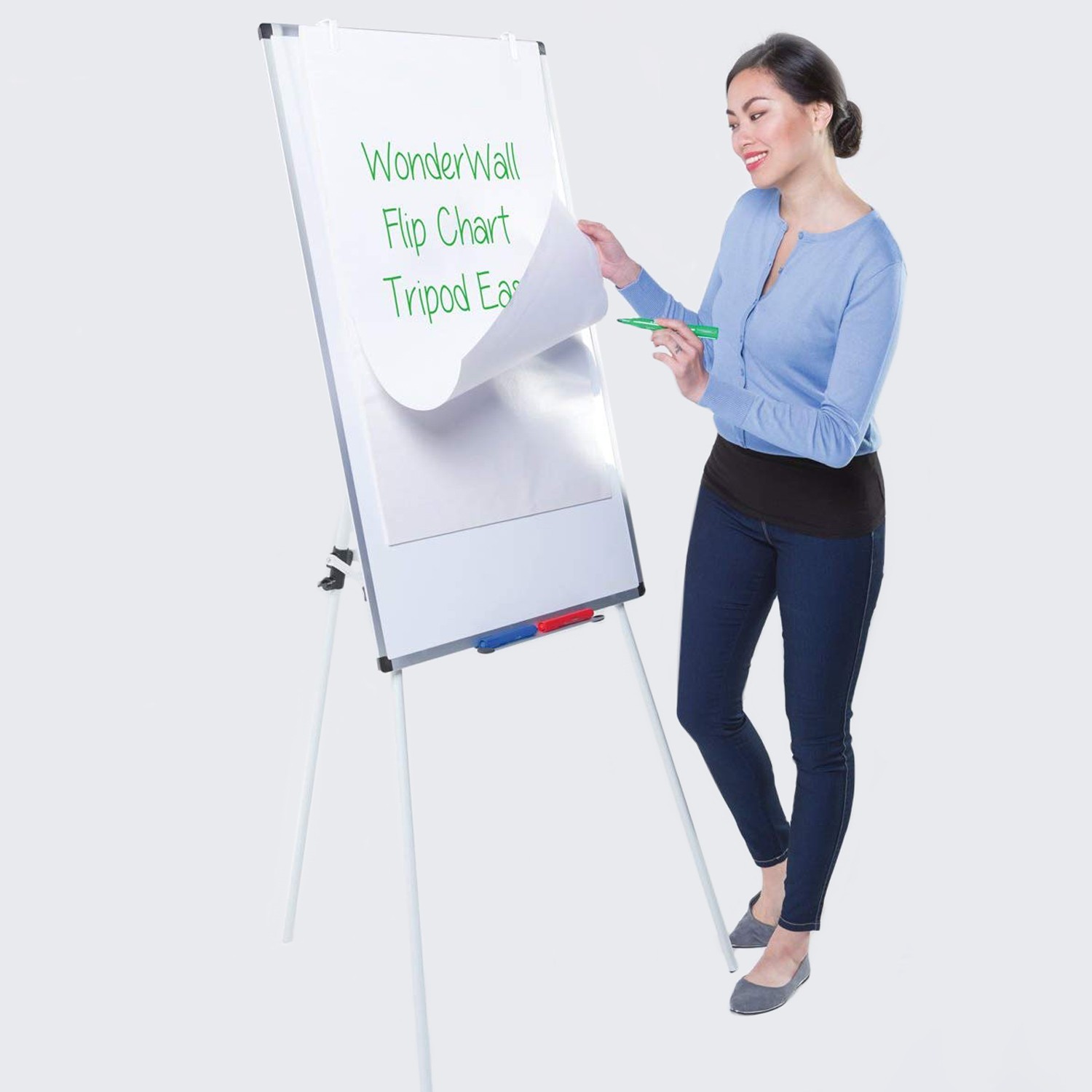 Hartie pentru flipchart alba, 61x86 cm, 80 g, top 50 coli - imagine 5